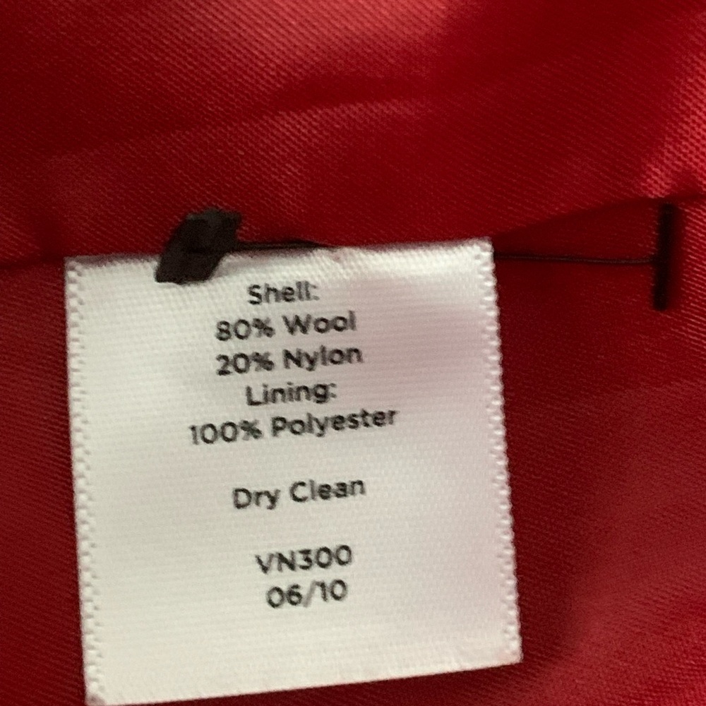 Talbots red wool blend tailored coat . Size 12 - Picture 13 of 16